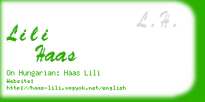 lili haas business card